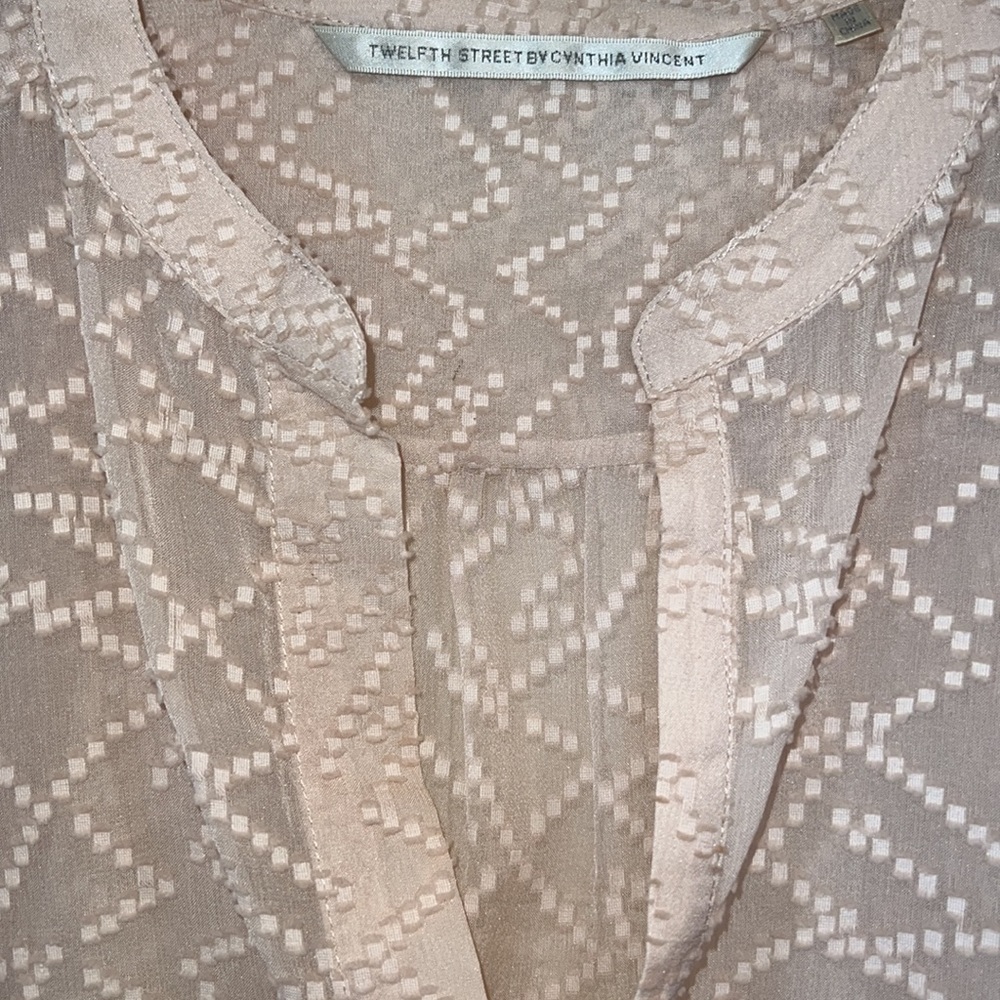 Cynthia Vincent Blush Silk Top - Picture 3 of 6